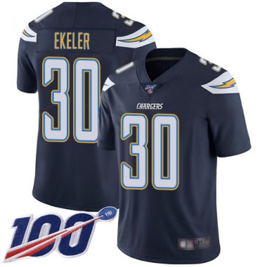 Los Angeles Chargers NFL Football Austin Ekeler Navy Blue Jersey Men Limited  #30 Home 100th Season Vapor Untouchable